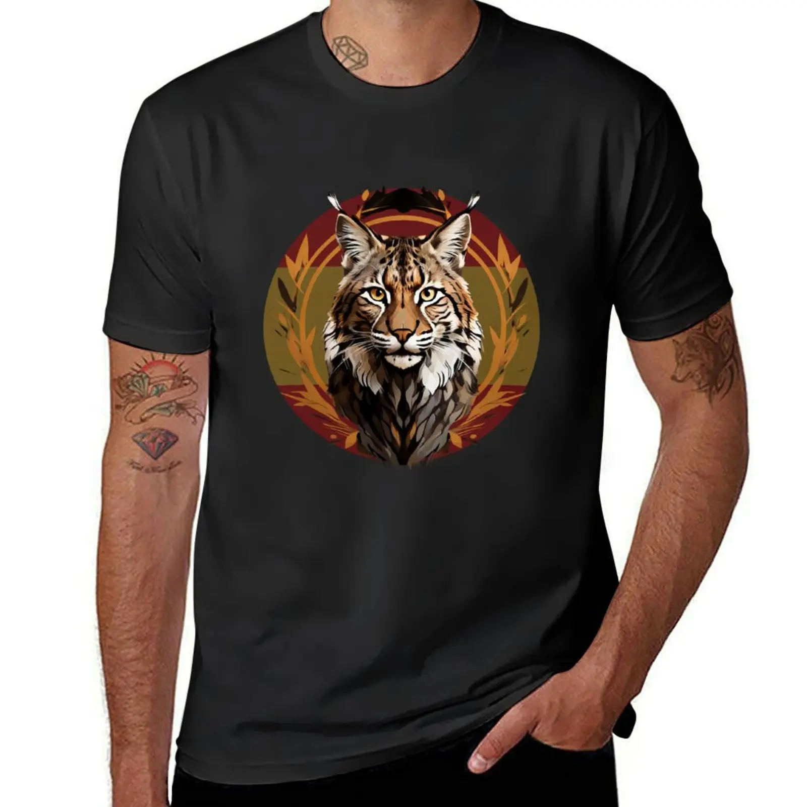 El lince ibérico es un hermoso diseño, la bandera de España es un animal hermoso y temible. Camiseta