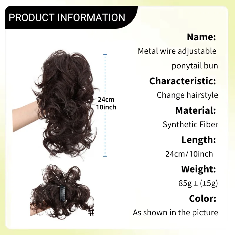Synthetic Elegant Versatile Curly Ponytail Claw Clip In Hair Extension Adjustable Suitable Easy to Wear For Any Occasion