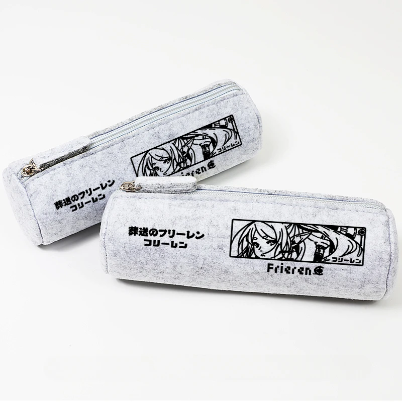 Cartoon Frieren potloodtas 2D animatie perifere pennenbakje vilt materiaal creatief ontwerp potlood tas vrienden vakantiecadeau