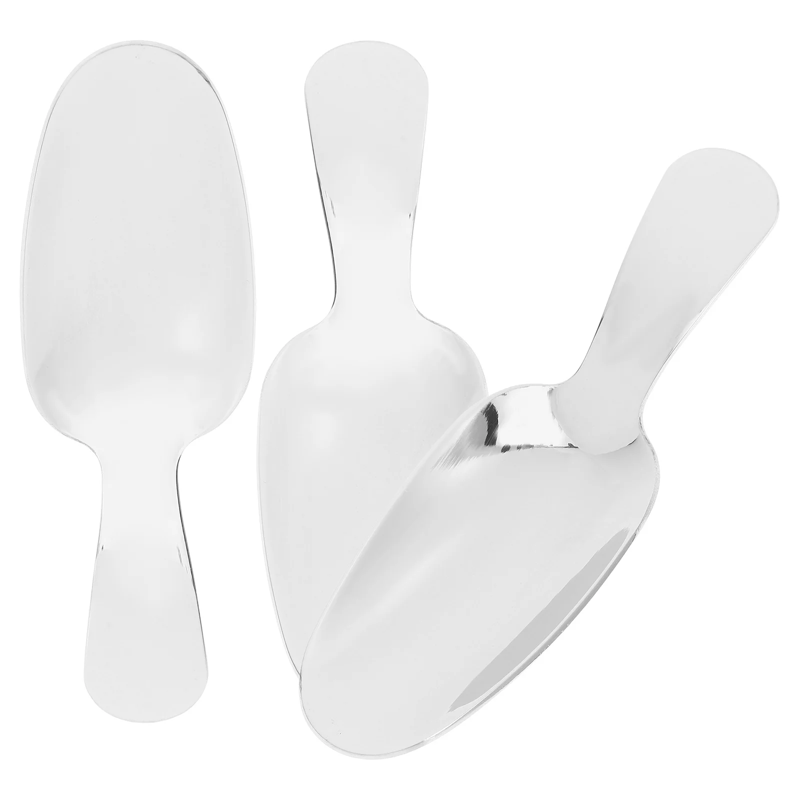 

3pcs Dessert Spoons Stainless Steel Short Handle Scoops For Tea Cake Watermelon Kitchen Tableware Smooth Surface