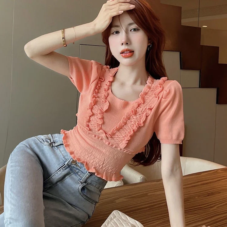 

Summer Women's Design Shirt Short Top Fashion Blusas Clothes for Women Tops Shirts Blouses