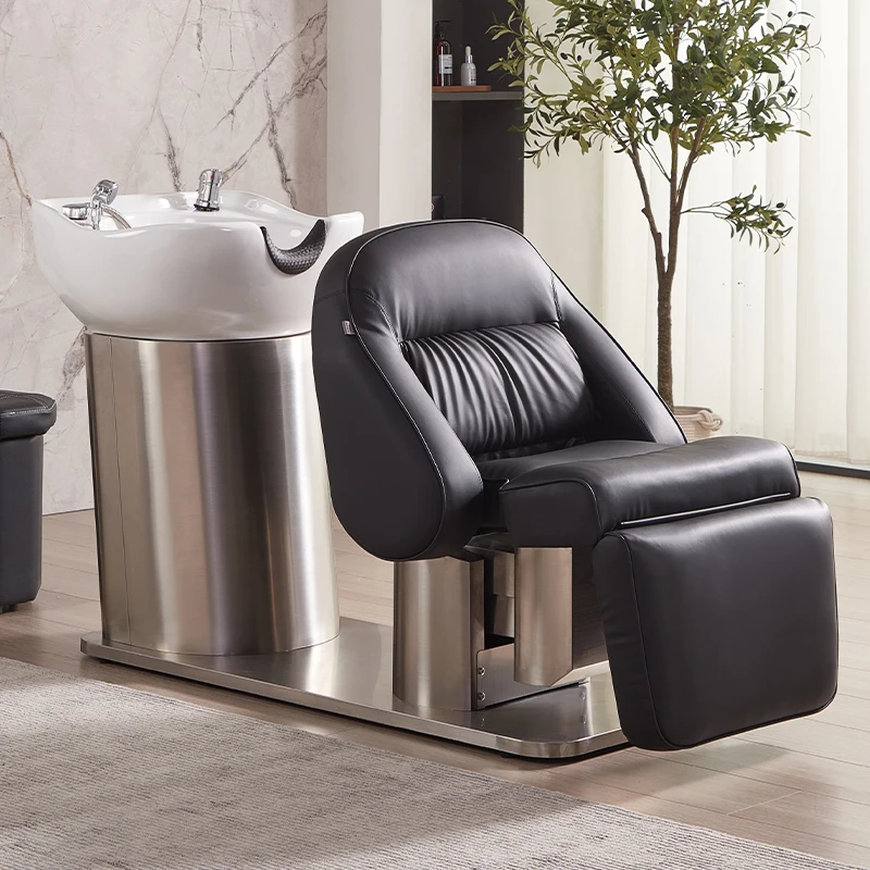 Luxury Electric adjustable lift salon Barber shop hair wash bed shampoo bowl chair