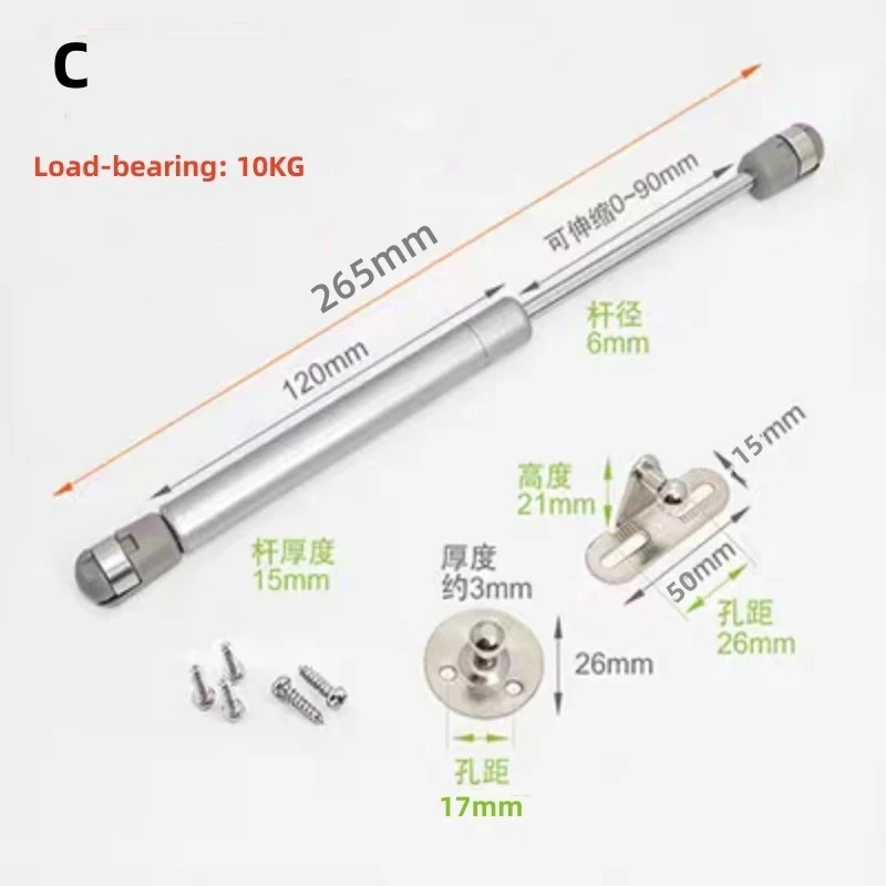 Gas Spring Cabinet Hinge Copper Core Door Lift Support Hydraulic Kitchen Cupboard Door Hinges Furniture Hardware Fittings