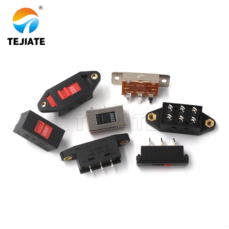 1pcs Voltage conversion switch 3-pin 6-pin 110V to 220V power conversion switch slide switch 115V-230V