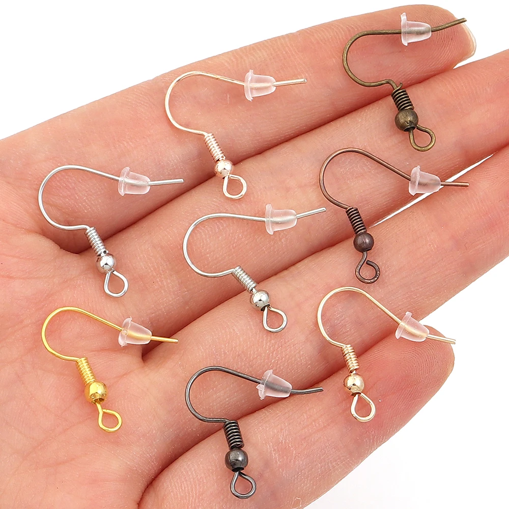 300 Stück/Set Metall-Ohrringhaken-Set, mehrfarbige Ohrhaken, Fischhaken, offene Biegeringe, Ohrstöpsel für DIY-Ohrringe, Schmuckherstellungsset – Detail 6