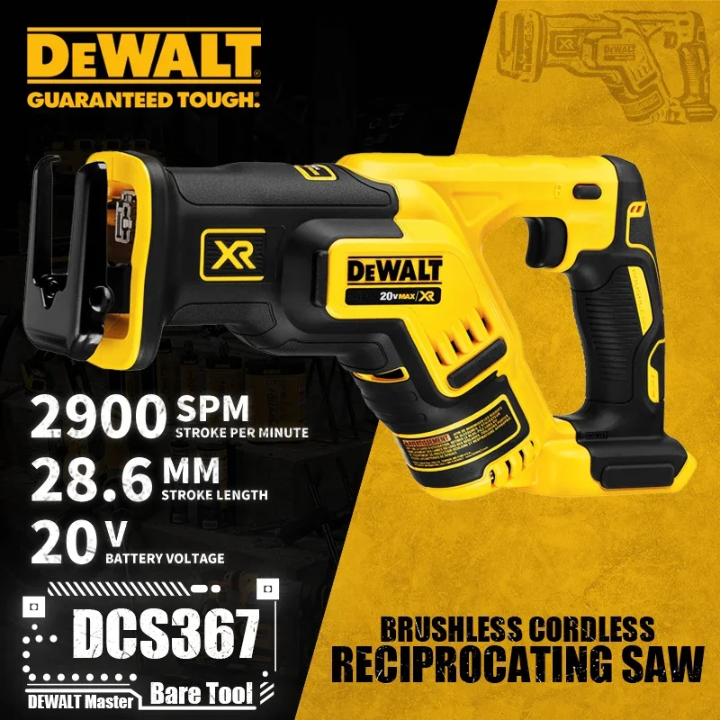 DEWALT DCS367 Brushless Cordless Compact Reciprocating Saw 20V Lithium Power Tools 2900SPM Bare Tool