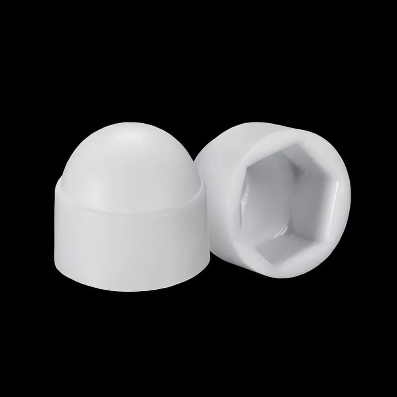 24Pcs White M8 Hex Dust Covers, for Outdoor Construction