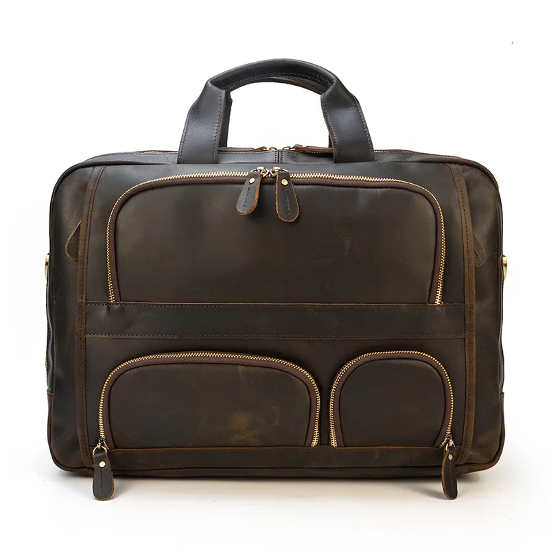 Sac d'ordinateur en cuir pour hommes, Porte-Documents de marque de luxe célèbre, sac à main de travail, sacoche à bandoulière