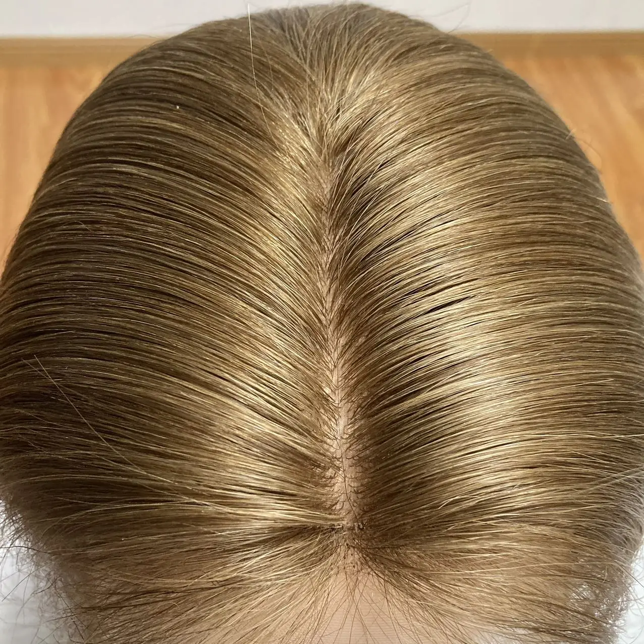 شعر مستعار مريح بديل للشعر البشري، شعر مستعار حريري بدون صمغ، شعر مستعار طبي من السيليكون لثعلبة الثعلبة أو السرطان