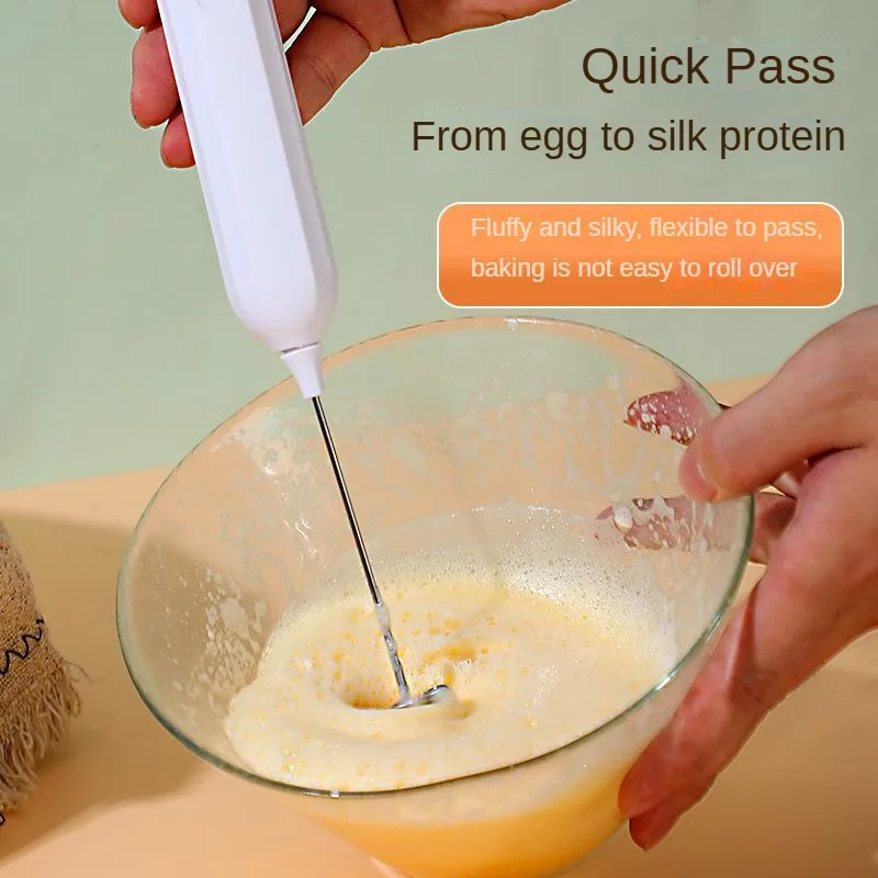Milk Foam Rechargeable Wireless Electric Milk Coffee Mixer 3-Speed Egg Beater for Hot Chocolate Latte Foam Making Machine