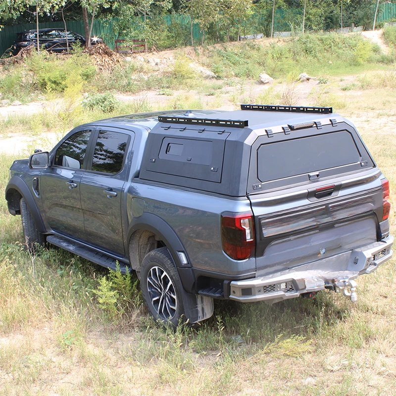 High Quality Customizable Aluminum Pickup Canopy Universal Truck Cap With Sliding Side Glass Front Rear Windows