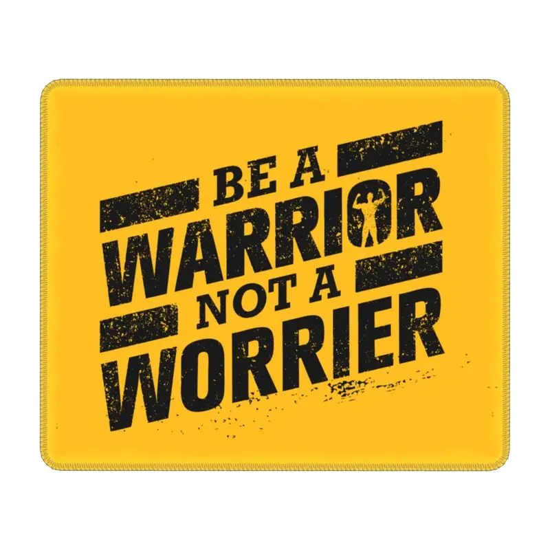 Be A Warrior Not A Warrier Mouse Pad Non-Slip Rubber Base Mousepad Bodybuilding Gym Motivational Quote Office Computer Desk Mat