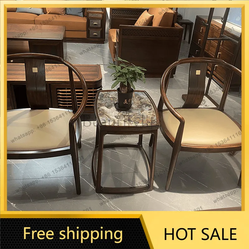 New Chinese ebony solid wood modern simple sofa household small apartment coffee table