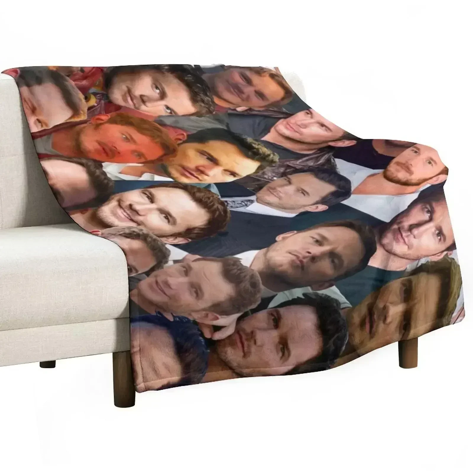 Chris Pratt Photo Collage Throw Blanket Heavy valentine gift ideas heavy to sleep Luxury St wednesday Tourist Blankets