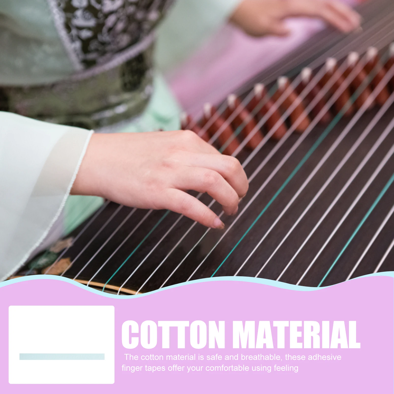 

100 Pcs Breathable Guzheng Tape Instruments Musical Cotton Finger for Picking