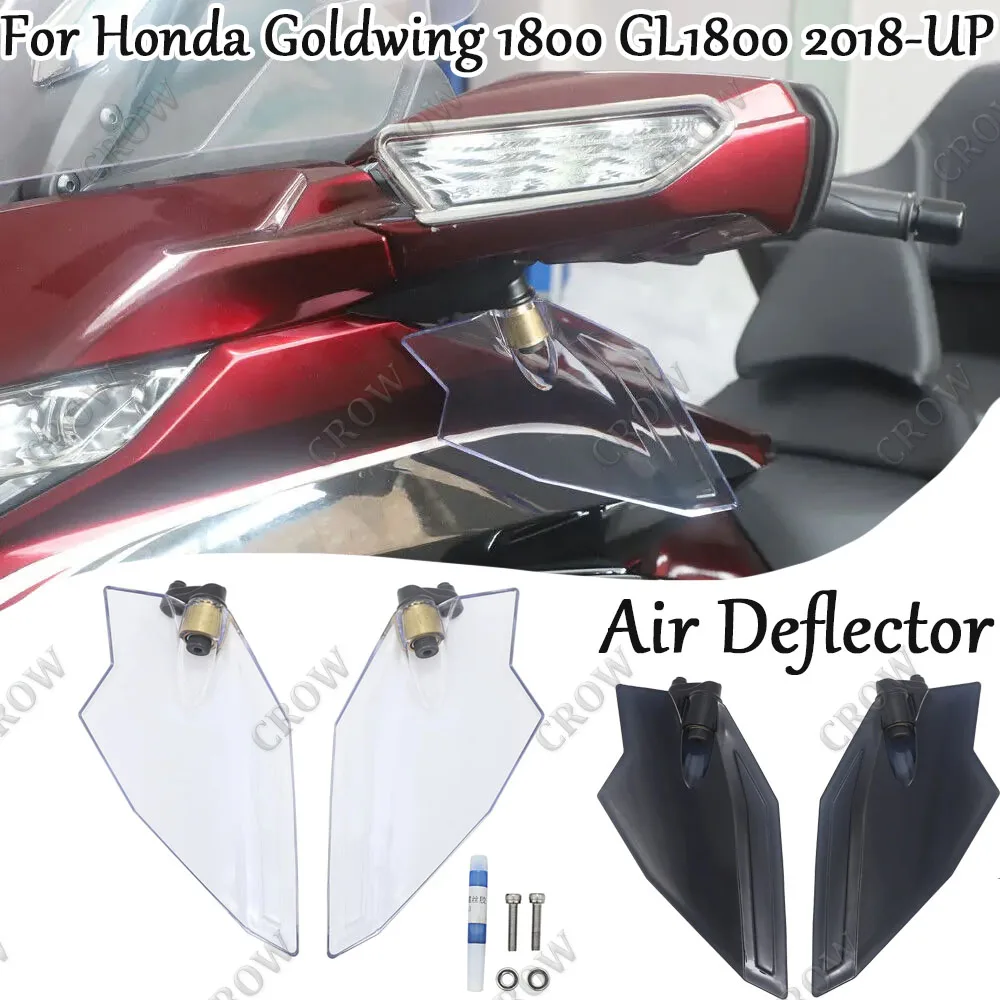 

For Honda Goldwing 1800 GL1800 F6B GL 1800 2018-UP Motorcycle Accessories Dark Grey / Clear Upper Air Deflector Set