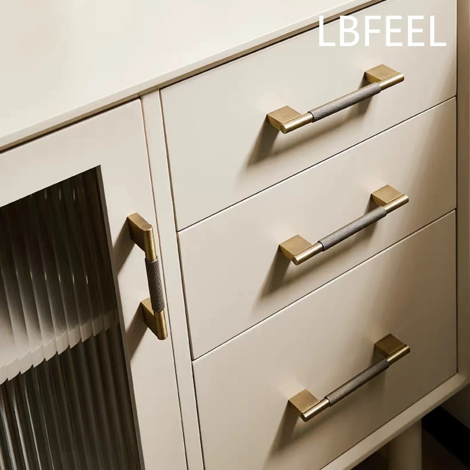 Antique Bronze Knurled Furniture Handles Unique Solid Brass Kitchen Cabinet Handles Knobs Retro Wardrobe Cupboard Pulls LBFEEL
