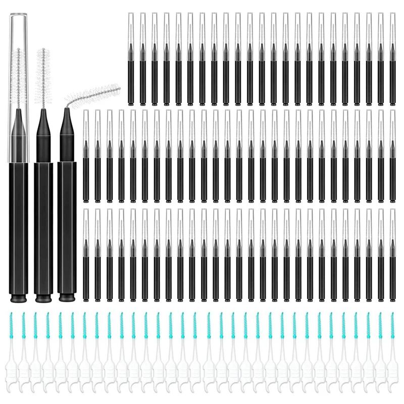 300PCS Interdental Brushes For Braces, Soft And Bendable  Brush For Orthodontic Braces, Braces Cleaner Brush