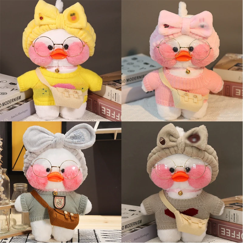 30cm Korean Netred Wearing Hyaluronic Acid Yellow Duck Doll Ducks Lalafanfan Ducks Plush Soft Toys Ducks Doll Birthday Gift