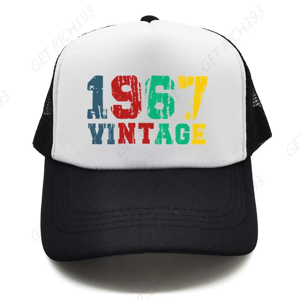 Made In 1967 Trucker Cap Men Birthday Gift Dad Hat Baseball Cap Unisex Outdoor Mesh Adults Caps