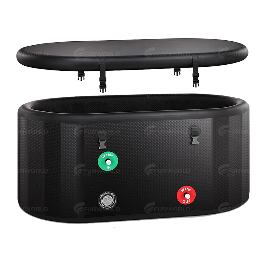 Portable Recovery XXL Ice Bath Tub For Athletes Compatible With Water Chillers Inflatable Cold Plunge Tub With Insulated Lid