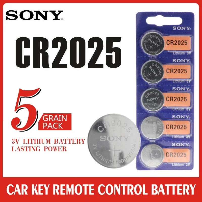 Original Sony CR2032 CR2025 CR2045 CR2016 Lithium ion battery LED light toy remote control for electronic watches 5Pcs