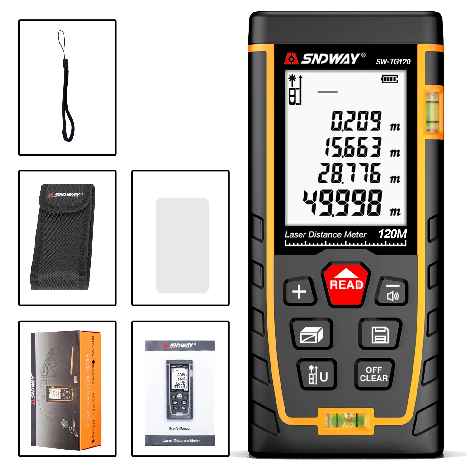 SNDWAY Laser Rangefinder Distance Meter Measure Device Digital Ruler Trena Laser Tape Distance Meter