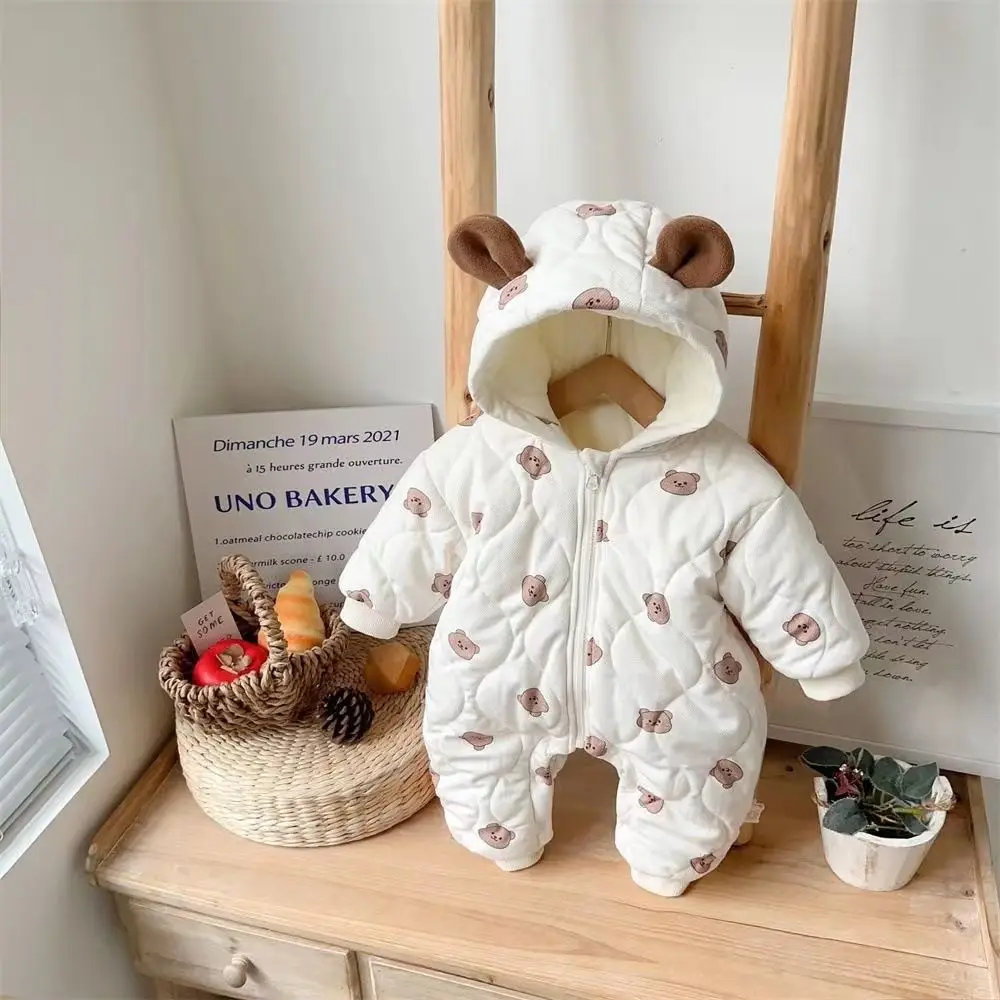 بدلة ثلج شتوية للأطفال لعام 2025 رومبير مبطن دافئ برسوم كارتونية لطيفة 0-12 شهرًا للأولاد والبنات #3