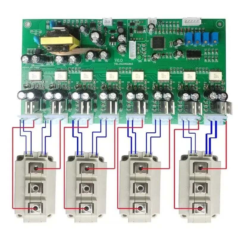 Three-phase four-wire sinusoidal wave IGBT module driver board V6.0 inverter control board