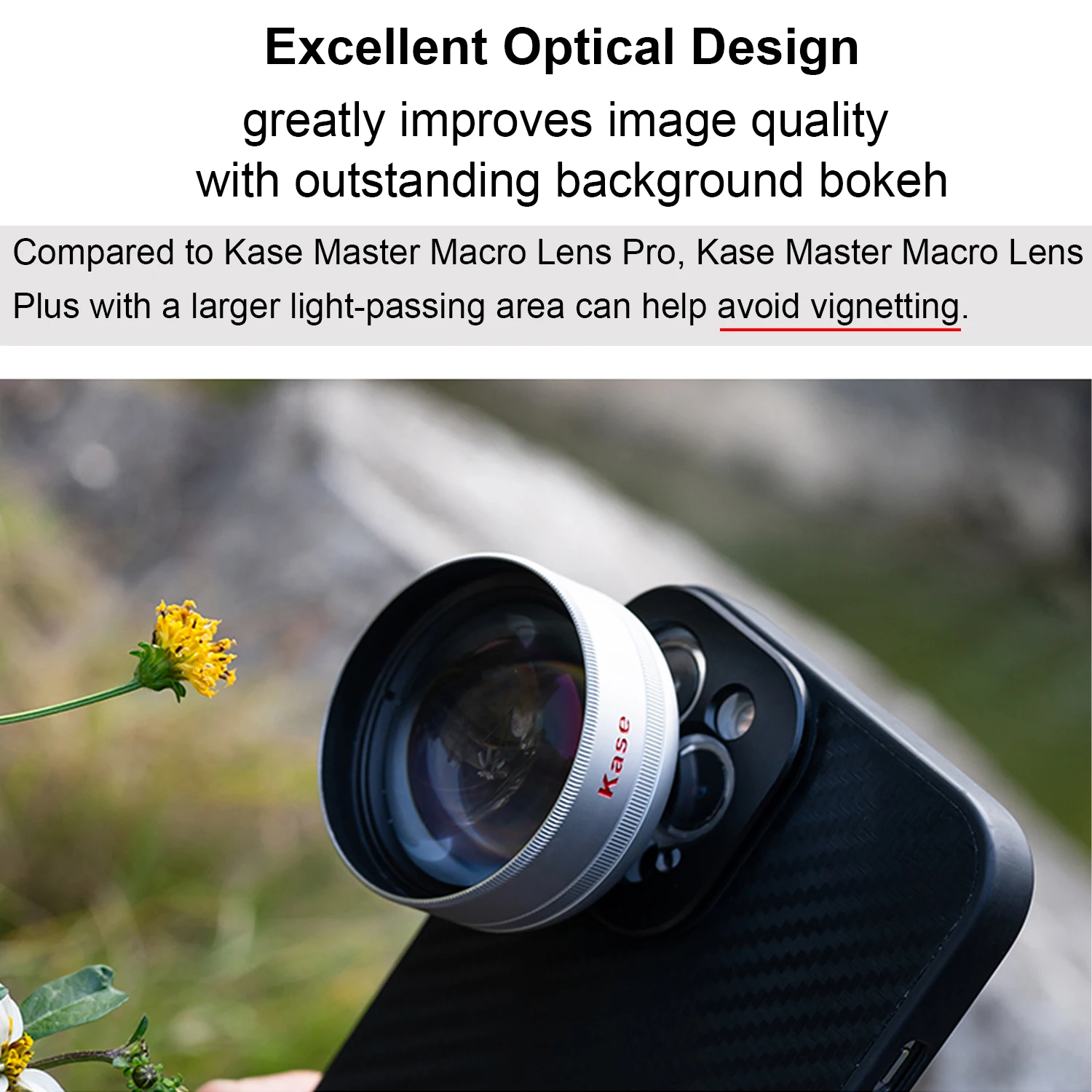 

Kase Smartphone Master Macro Lens Plus with Clip for iPhone 15 14 Huawei Xiaomi Samsung 17mm Thread Cell Phone Lens Attachment