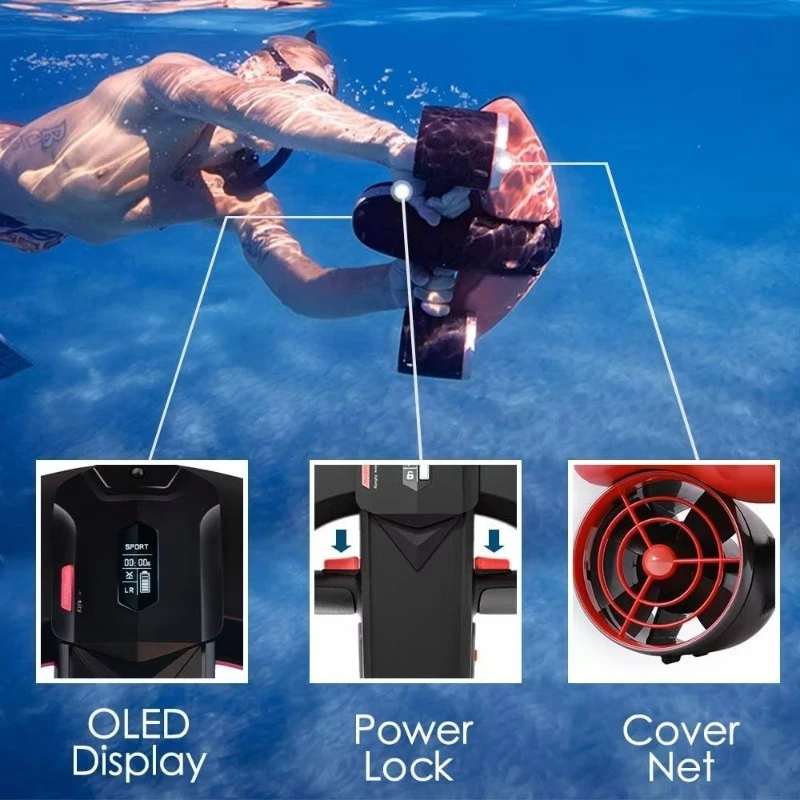

Electric Surfboard Underwater Scooter Match Action Diving Underwater SUP Motor Sea Scooter for Water Sports
