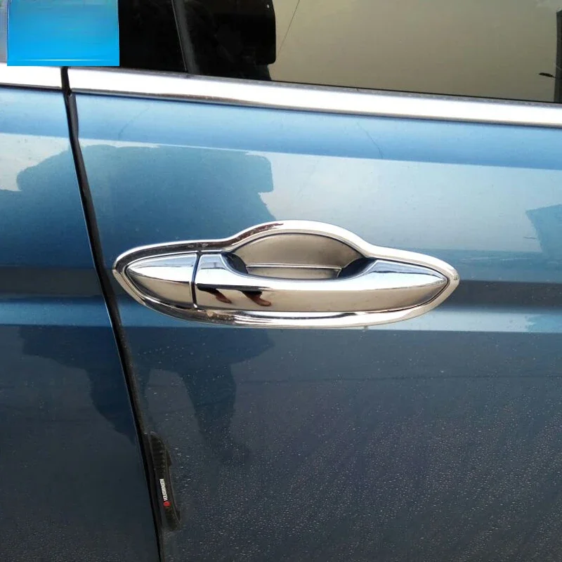 For VW Touran 2016 2017 2018 2019 2020 2021 New Chrome Car Door Handle Cover Cup Bowl Decor Trim Styling Accessories