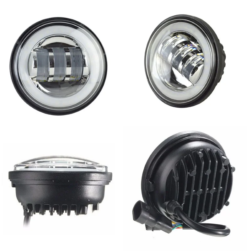 4.5“ 4 1/2 inch Motorcycle LED Fog Passing Auxiliary Light for Harley Classic Road King 4.5Inch LED Fog Light