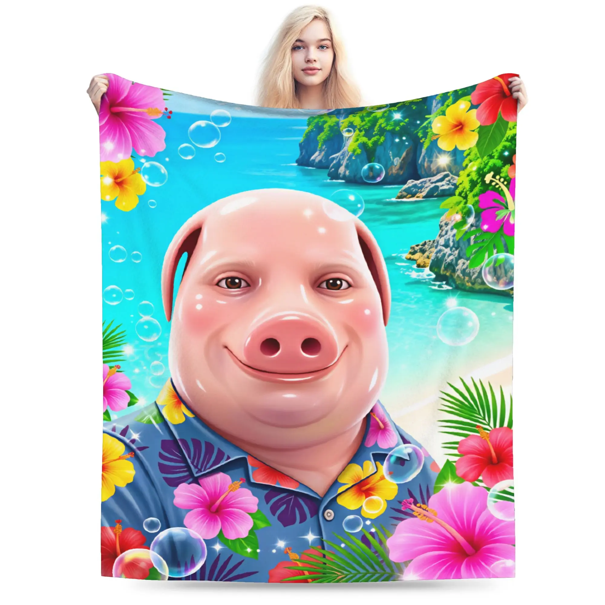 Cozy Blankets Picnic John Pork is Calling Bedding Throws Trend  Bedspread For Living Room