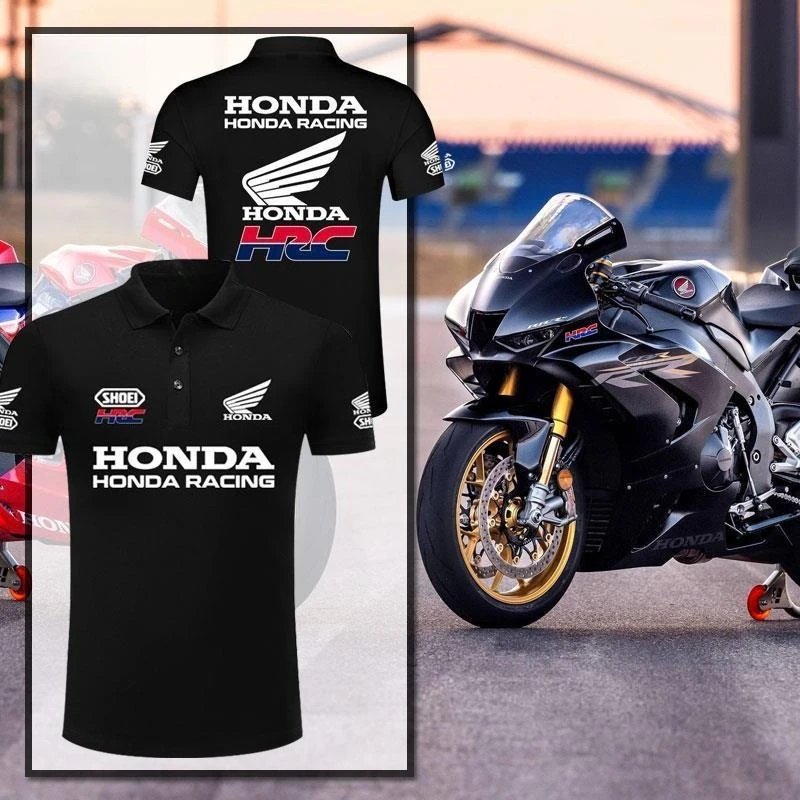 

Honda Men's and Women's Polo Shirt Cbr1000rr Motorcycle Fans T-shirt Summer Racing Suit Cycling Suit Lapel Short Sleeve