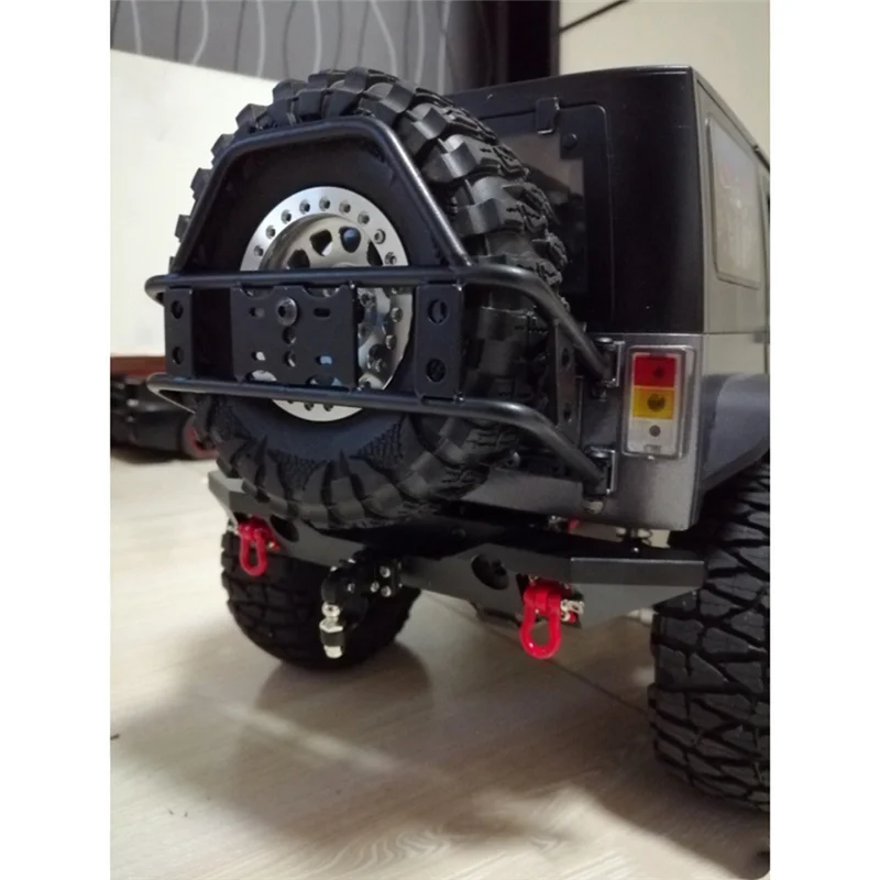 สำหรับ Wrangler Scx10ป้องกัน Trx4 90047 90046การจำลองการปีนรถโครงเหล็ก bemper belakang เหล็กสำหรับอะไหล่กรอบยางเงิน