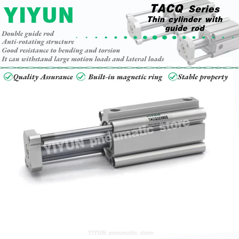 

TACQ40,TACQ50,TACQ63X5S TACQ63X10S X15SX20SX25SX30SX35SX40SX45SX50SX75SX100S YIYUN Тонкий цилиндр/стержень серии TACQ