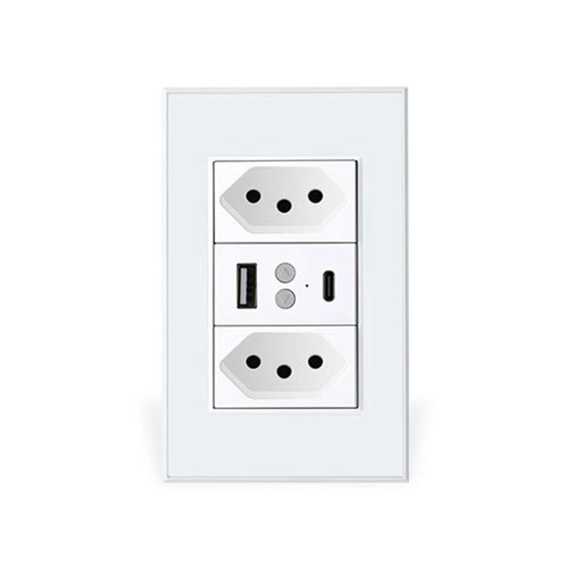 Tuya Zigbee Smart Brazil Socket Switch Switch Socket Support Voice TUYA APP Control For Smart Life EU Plug