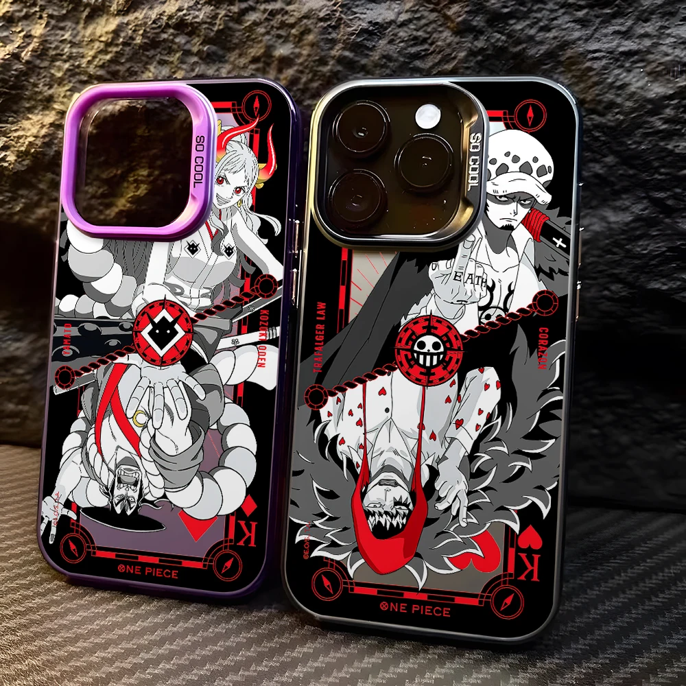ONE PIECE Yamatos Laws Phone Case for Samsung Galaxy A57 A56 A55 A54 A53 A52 A26 A17 A16 A12 A07 A06 4G 5G Silver Hard Cover