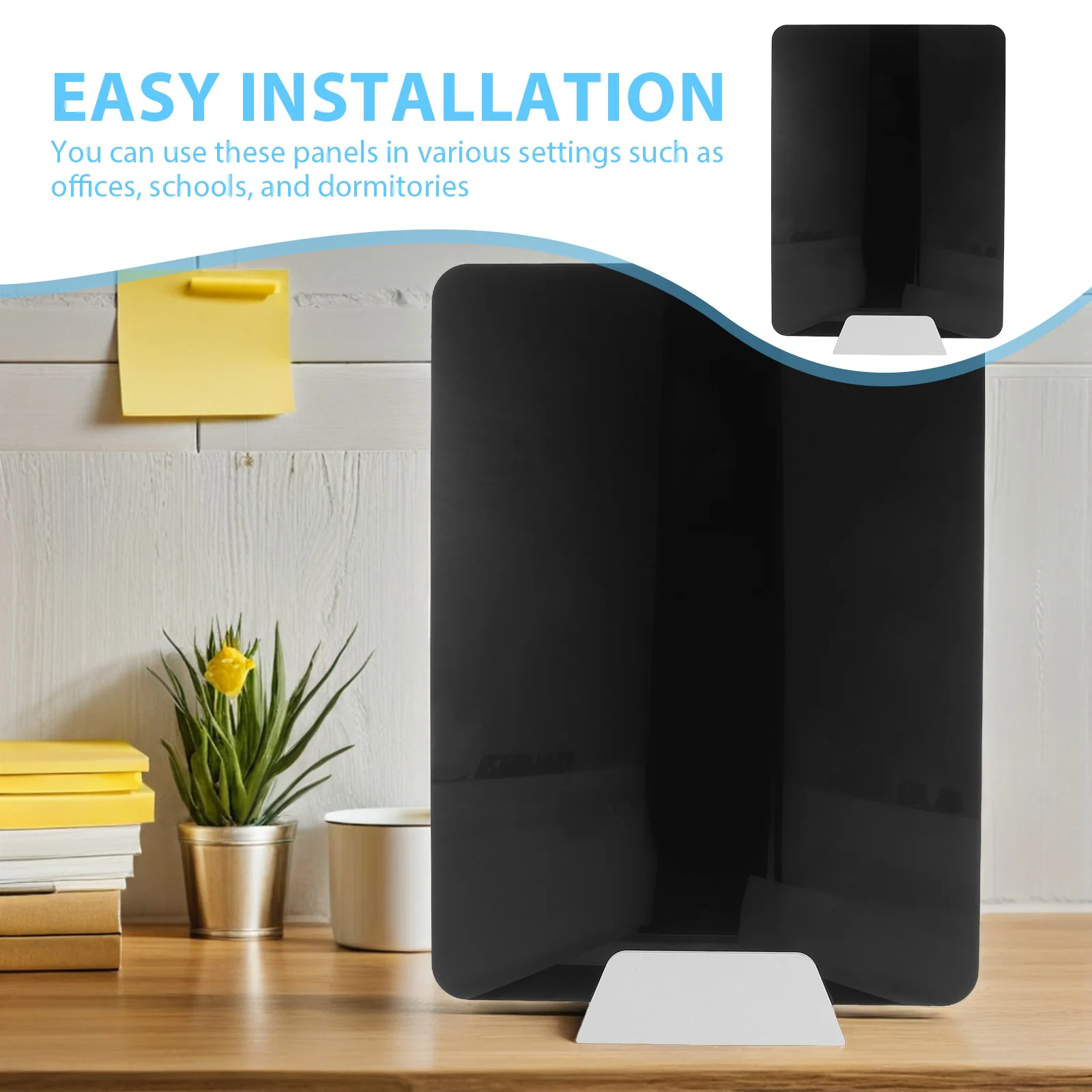 لوحة خصوصية مكتبية من الأكريليك لوحة تقسيم سطح المكتب لمحطة عمل اختبار المسكن والفصول الدراسية وشاشة قوية خفيفة الوزن #5