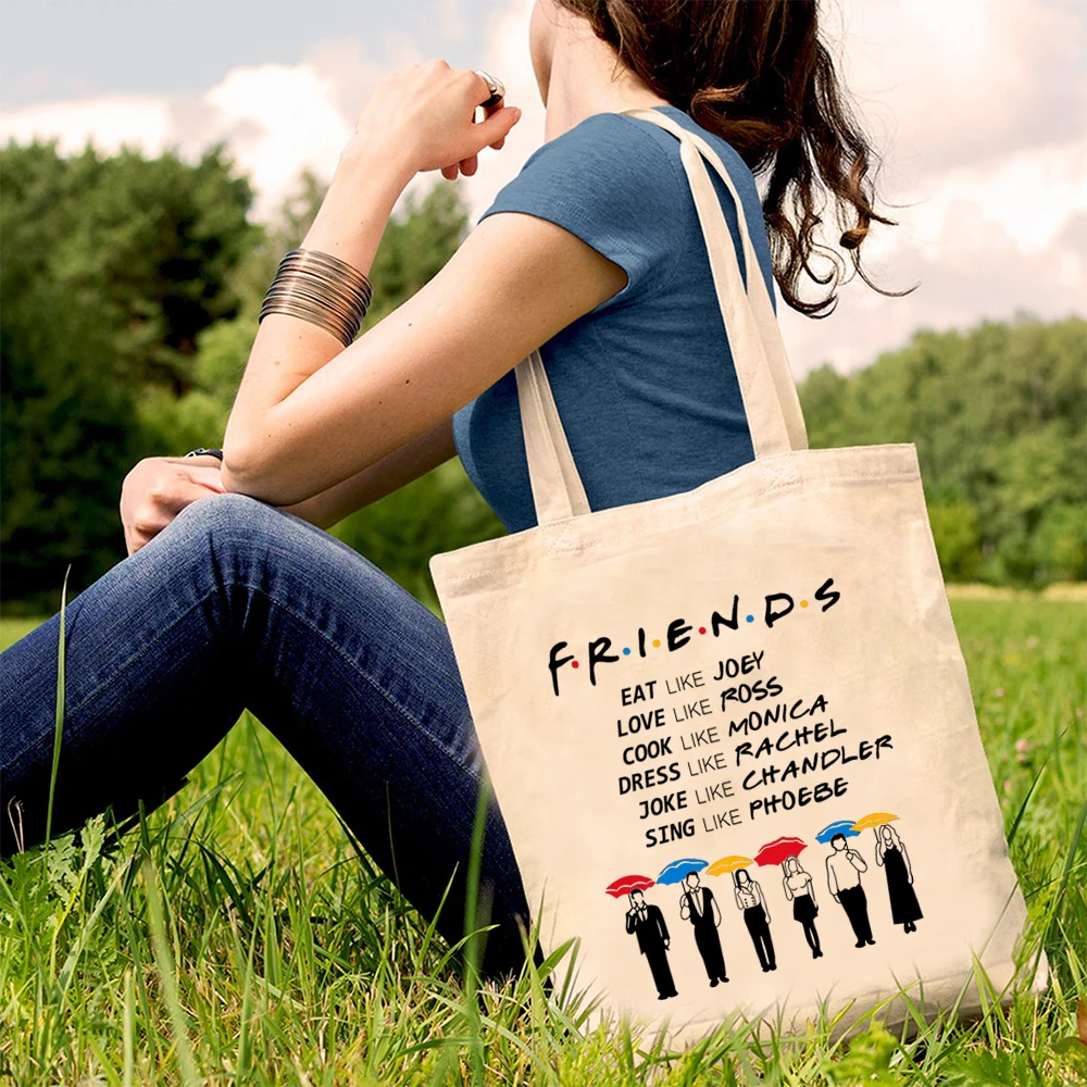 Friends ombrello tote bag Friends TV Show Central Perk puzzolente Cat Pivot Best friend Gift Rachel Monica Friends Chandler bag