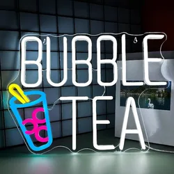 Bubble Tea Neon Signs for Wall Decor Milk Tea Neon Light LED for Shop Bedroom Gift for Kids Girls Boys Christmas Birthday Gifts