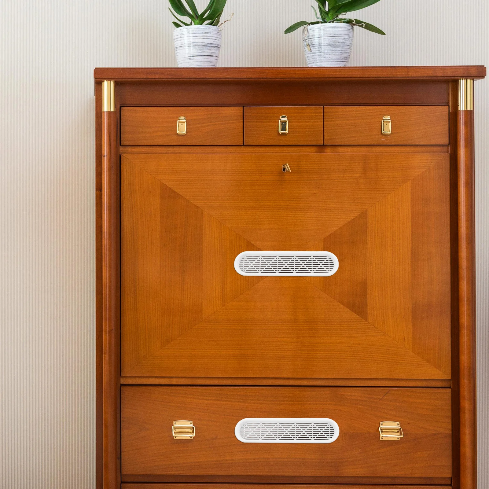 4 Buah Penutup Ventilasi Kabinet Plastik Panel Kisi Ventilasi Udara Sederhana Modern untuk Lemari Penyimpanan Sepatu Furnitur Jaring Ventilasi Aliran Udara