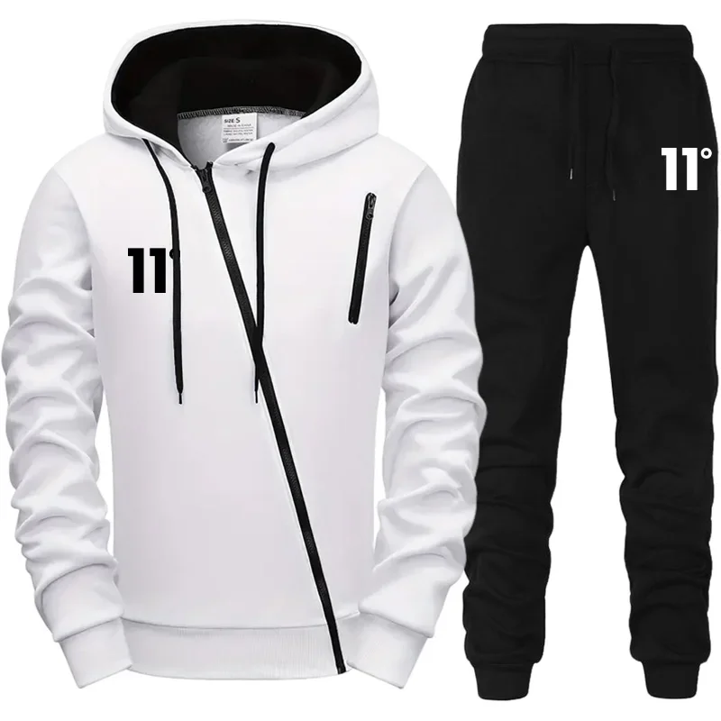 Mens Tracksuit Printing Casual Zipper Sweatshirts Outdoors Sports Jogging Hoodies Mens Clothing Single Piece Jacket Tops Pants