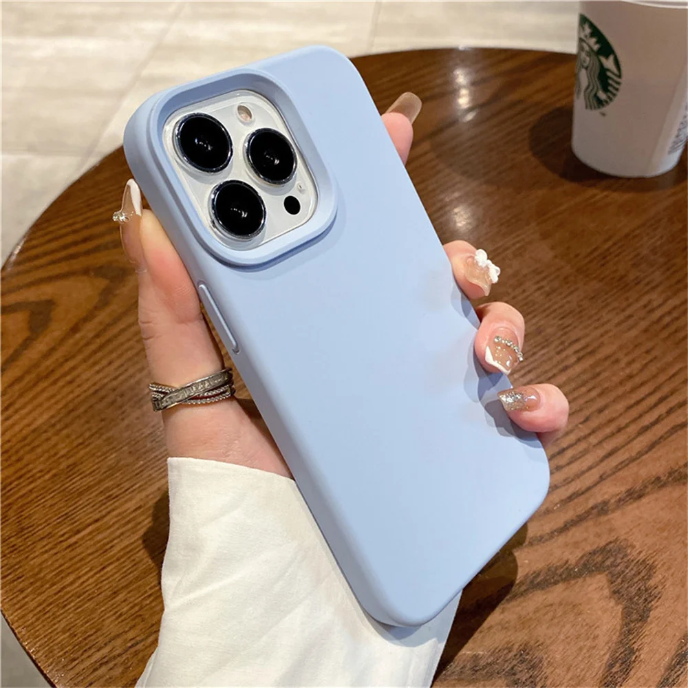 Luxury Liquid Silicone Phone Case For APPLE iPhone 11 13 12 Mini 14 15 Pro Max Cases For iPhone XS XR 7 8 14 15 Plus Plus Shockp