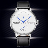 GUANQIN Mechanical Business Watch Men Luxury Brand Luminous Stainless Steel Strap Wrist Mens Automatic Watches Clock relogio 25A