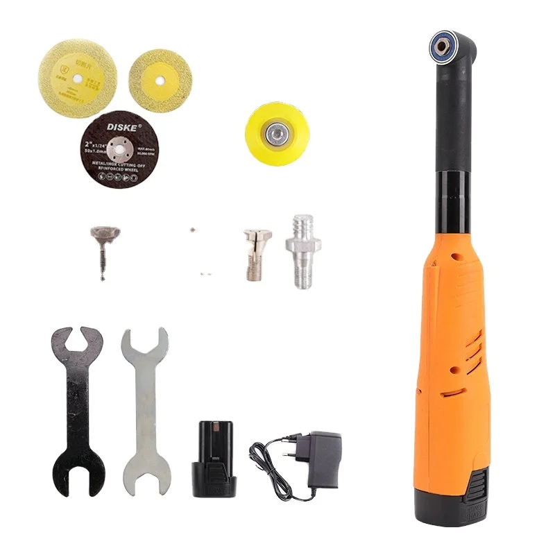 

Rechargeable 16.8V Mini Electric Angle Grinder 90-Degree Cordless Seam Cleaner Polishing Engraving Machine for DIY Slide Switch