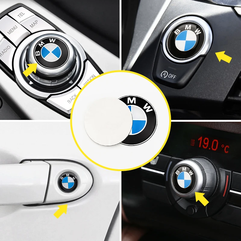 Epoxy Steering Sticker Interior body Sticker 11mm 18mm 20mm 25mm 29mm For BMW M Power Performance F10 F31 E36 E39 E87 E90 X3 X5