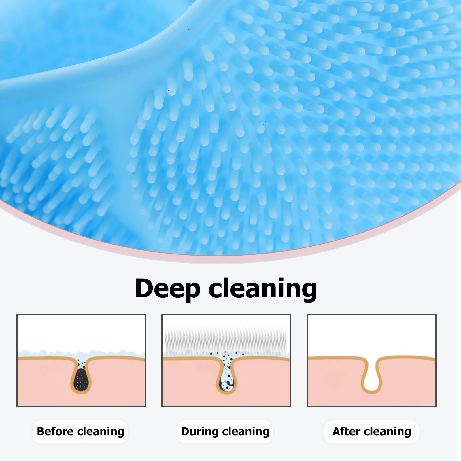 

Bath Body Brush Double Side Silicone Exfoliating Scrubber For Back Smooth Skin Care Cleansing Tool Relieves Tiredness