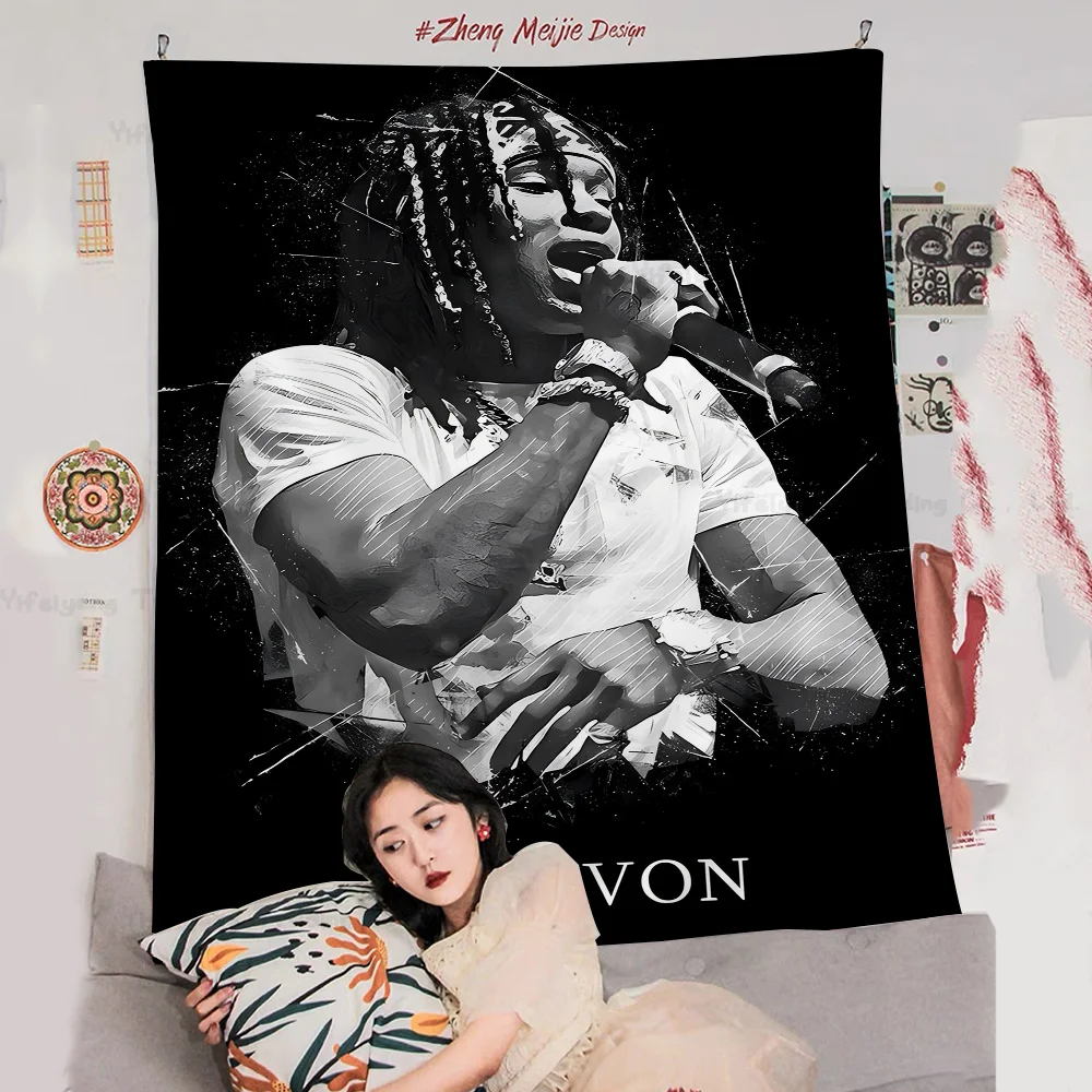 Rapper K-King Cool V-Von Cartoon Tapestry Art Science Fiction Room Home Decor Wall Hanging Sheets